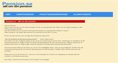 Desktop Screenshot of pension.se